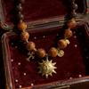 Designer's New Retro Style, Stainless Steel, Sun Pendant, Resin, Acrylic Bead, Jewelry, Necklace