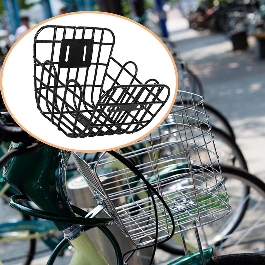 Front Kids Bike Basket Metal Sturdy Convenient Universal, Waterproof, Repair Part, Children Bicycle Basket, Easy Installation