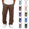 Men's Color Joggers with Elastic Waistband and Drawstring - Straight Leg