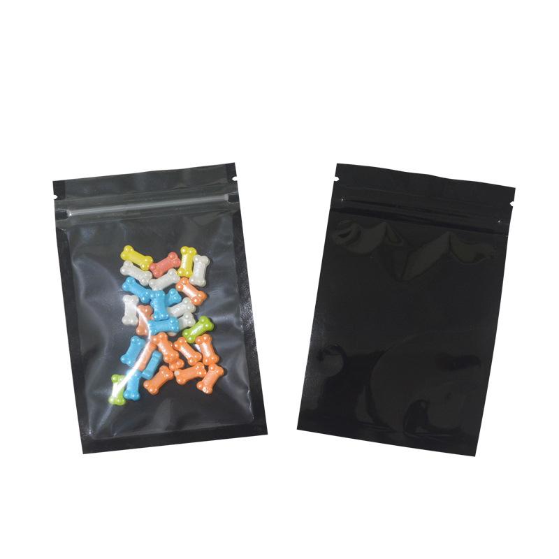 Resealable Ziplock Waterproof clear Pe Bag for Candy Jewelry Lash Lip Gloss Packaging 0.1 mm&7.5*6.5cm чёрный