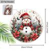 Christmas Decoration Sign,indoor Hanging decorations,2D Flat Wooden Products with Christmas Snowman patterns,Christmas Gifts for Friends and Family