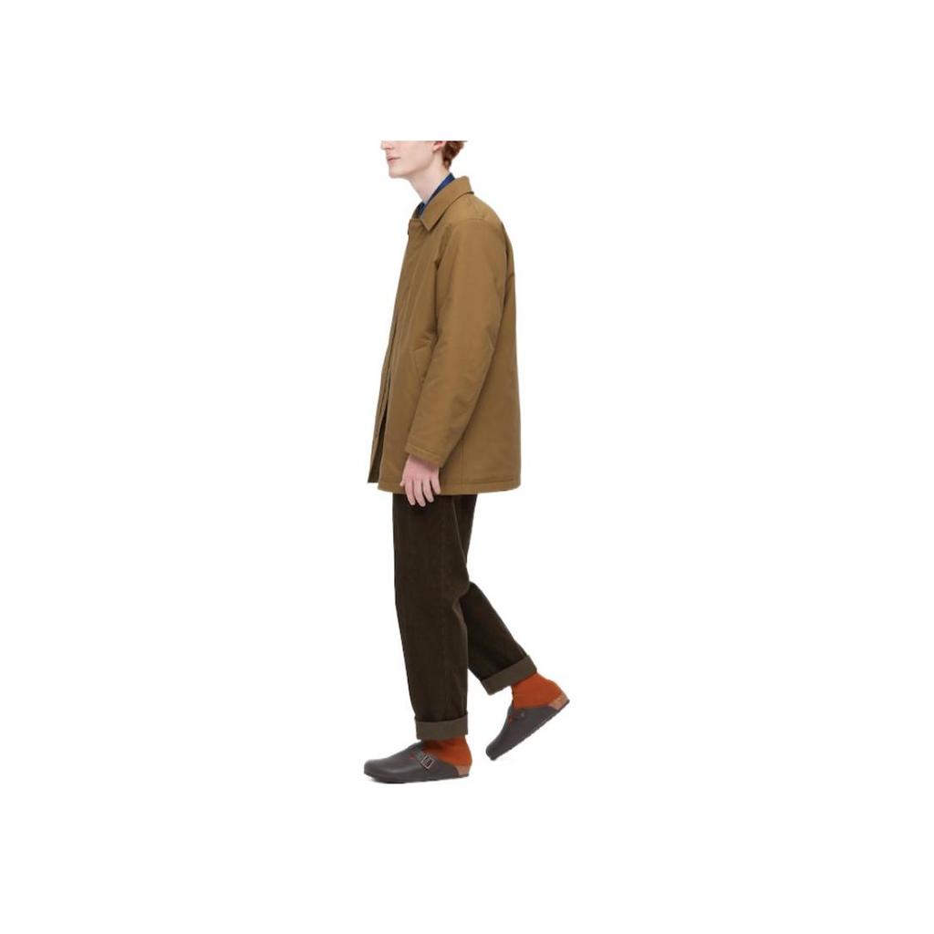 Uniqlo Solid Color Long Sleeve Jacket Men Jackets Brown 452174-35