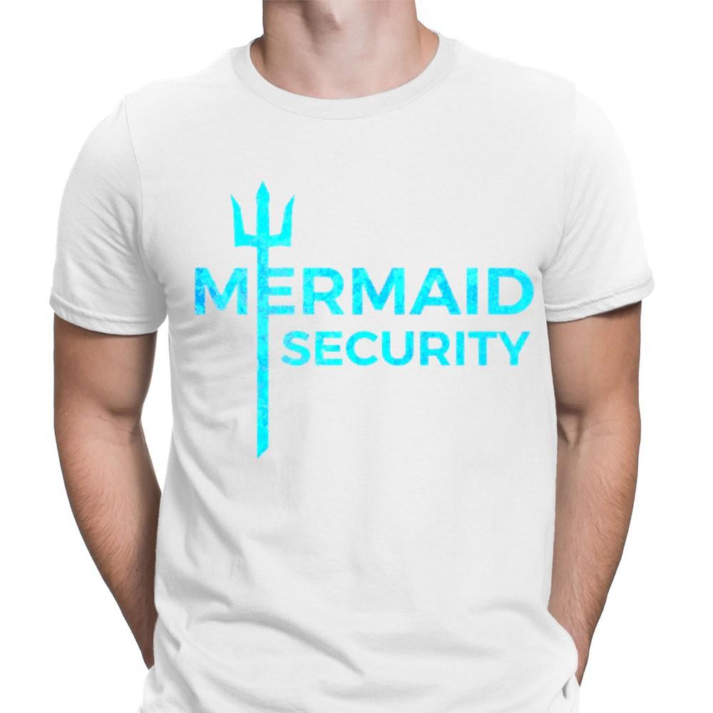 Merman Mermaid Security Swimming Funny Retro Vintage Mens TShirts Tee Top D6 2XL