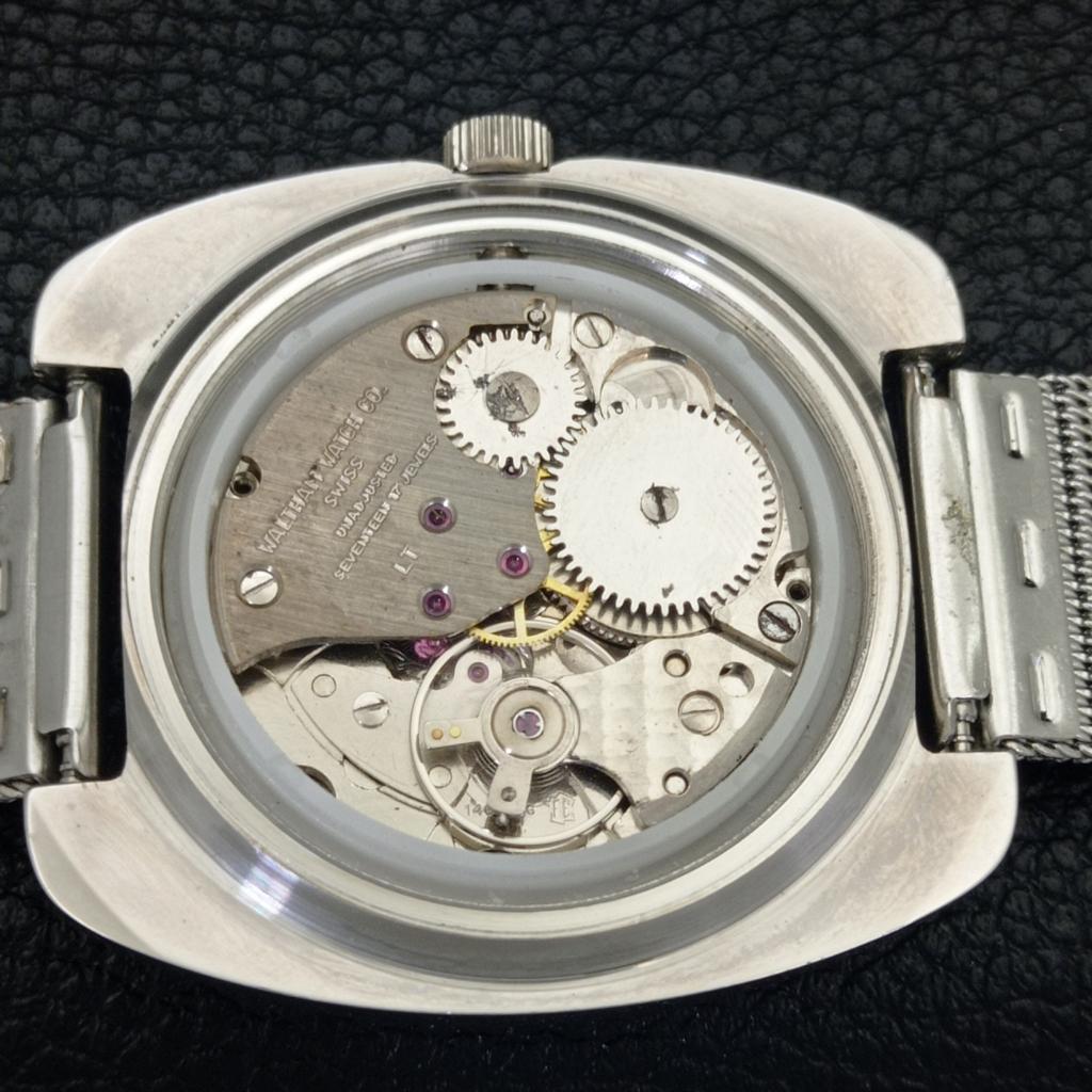 VINTAGE WALTHAM HAND-WINDING SWISS MENS BLUE COLOR DIAL WRIST WATCH a701966-1 R207-a701966