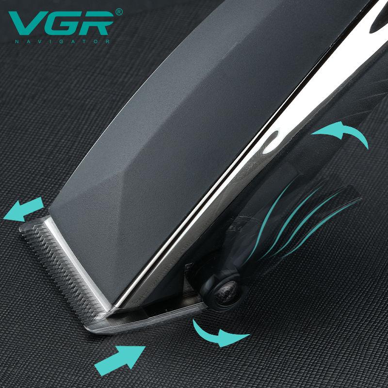 VGR 033 Professional Corded Electric Hair Trimmer Hair Cutting Machine for Men Hair Clipper Shape Carving Stainless Steel Oil Head Electric Clippers