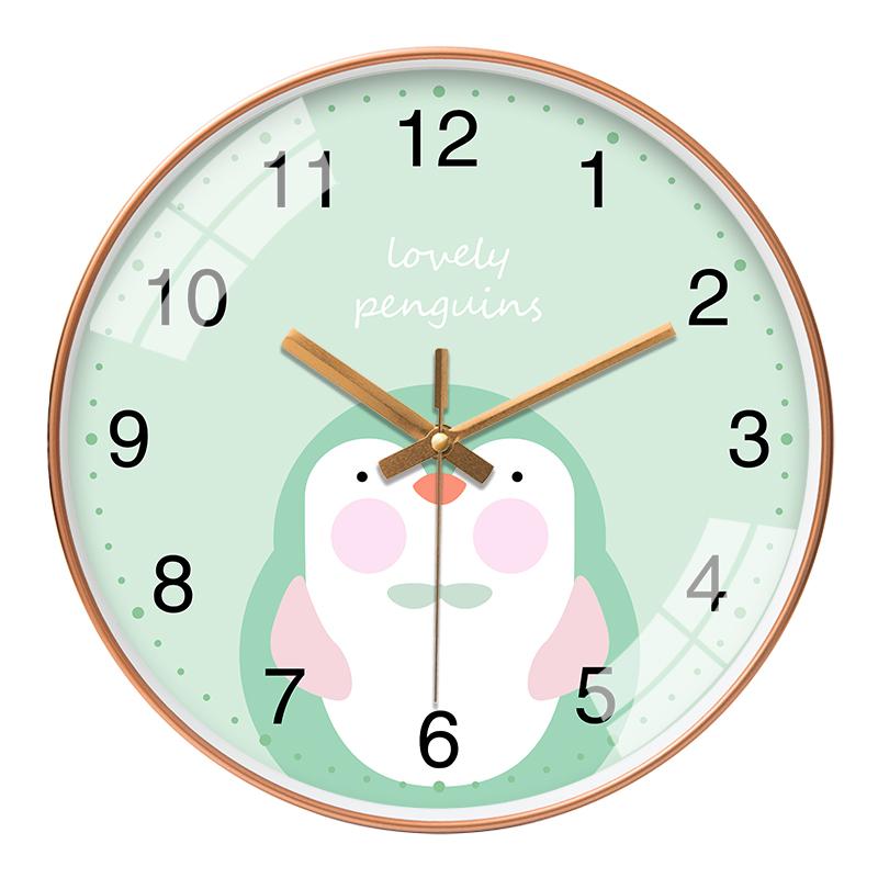 Cartoon Wall Clock Cute Animal Design Silent Quartz Movement Children's Study Rooms Bedroom Interior Decoration 8 10 12 Inch