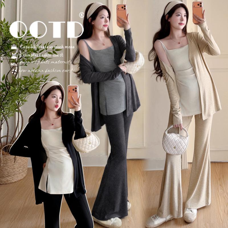 2026 Spring/Summer Maternity Knit Slimming Three-Piece Set M