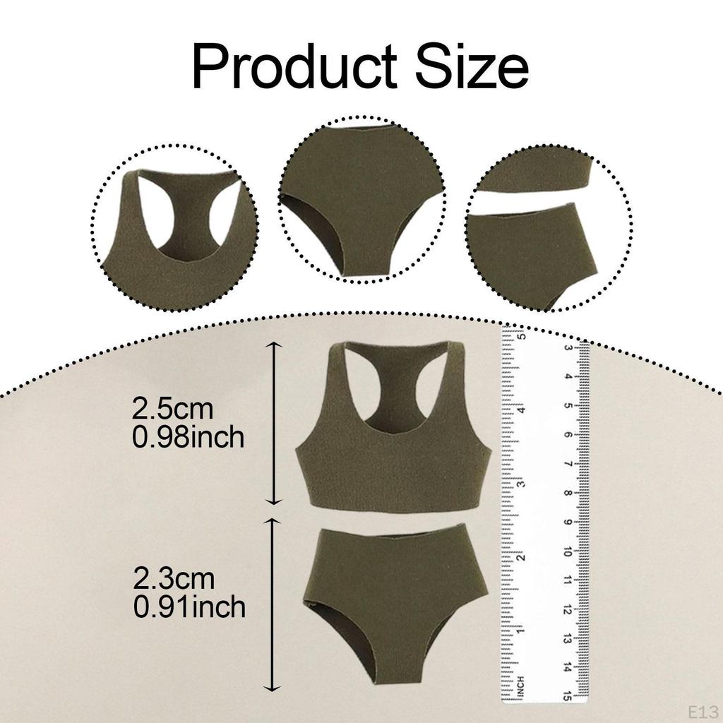 1/12 Miniature Clothing Ensemble with Sports Top and Shorts for Female Dolls