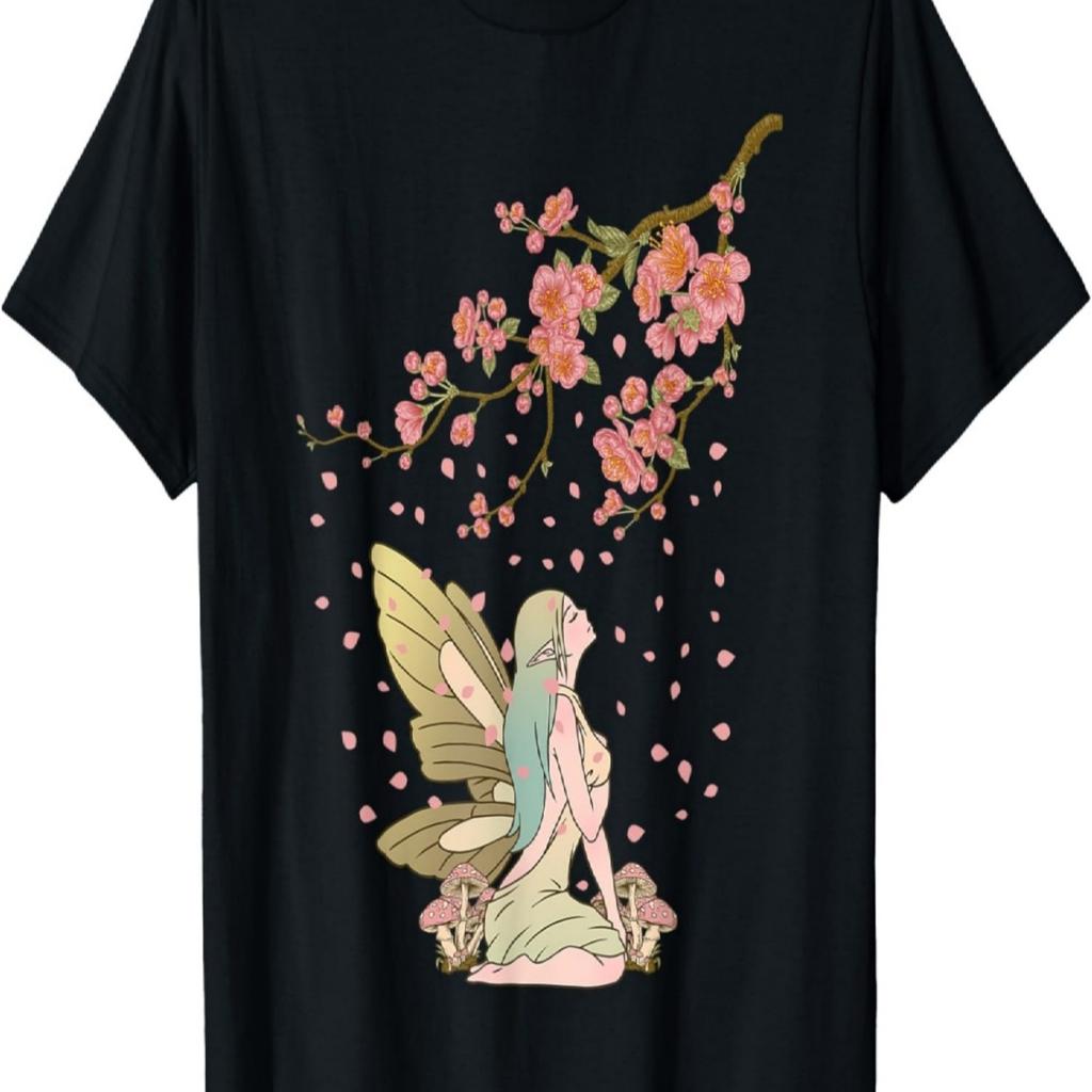 Fairycore Aesthetic Fairy Core Grunge Cherry Blossom T-Shirt