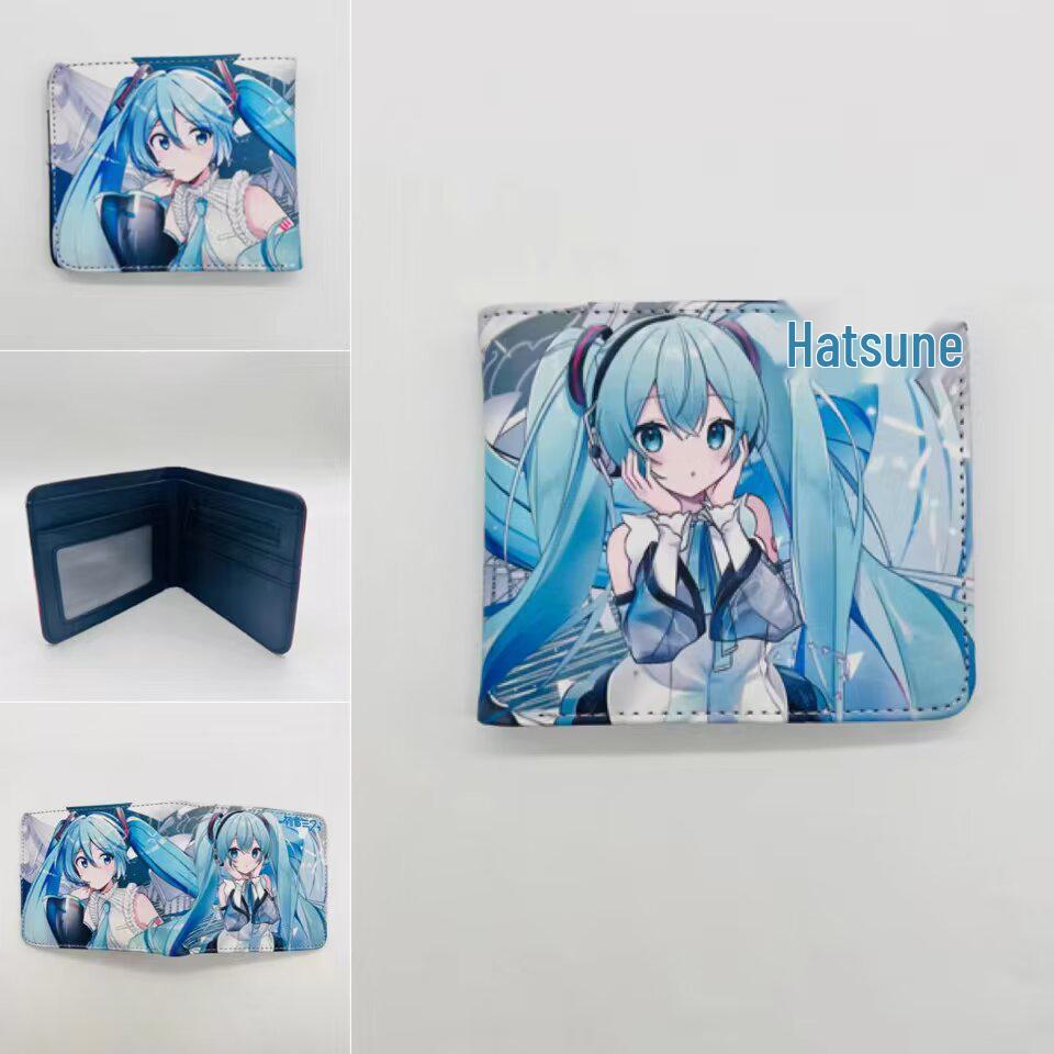 Hatsune Miku Anime Portemonnee & Kaarthouder - Heren & Dames Lederen Portemonnee met Geldclip.