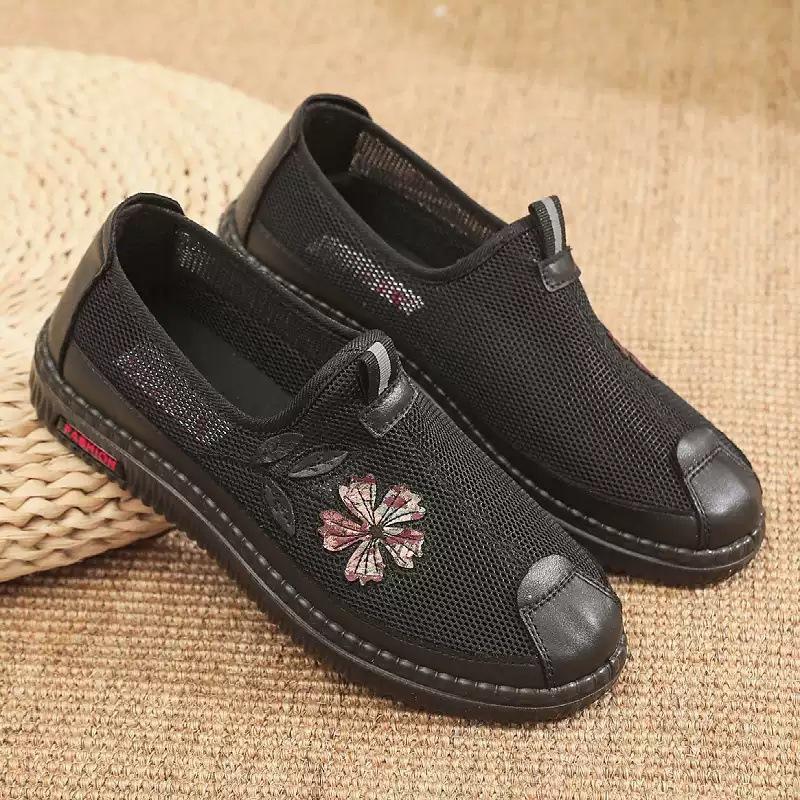 

Сетчатая обувь летняя женская обувь повседневная водонепроницаемая для среднего и пожилого возраста обувь для мамы на плоской подошве с мягкой подошвой повседневная женская нескользящая удобная гр 41