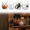3D Halloween Artisan Glassware Collection Whiskey Glasses Tumbler Manual Stemless Wine Glasses for Luminous Fall Sips Gifts