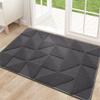 Olanly Indoor Outdoor Door Mats 50x80cm Door Mats Dirt Trapper Soft Doormats Super Absorbent Entrance Rug Non-slip Floor Mat