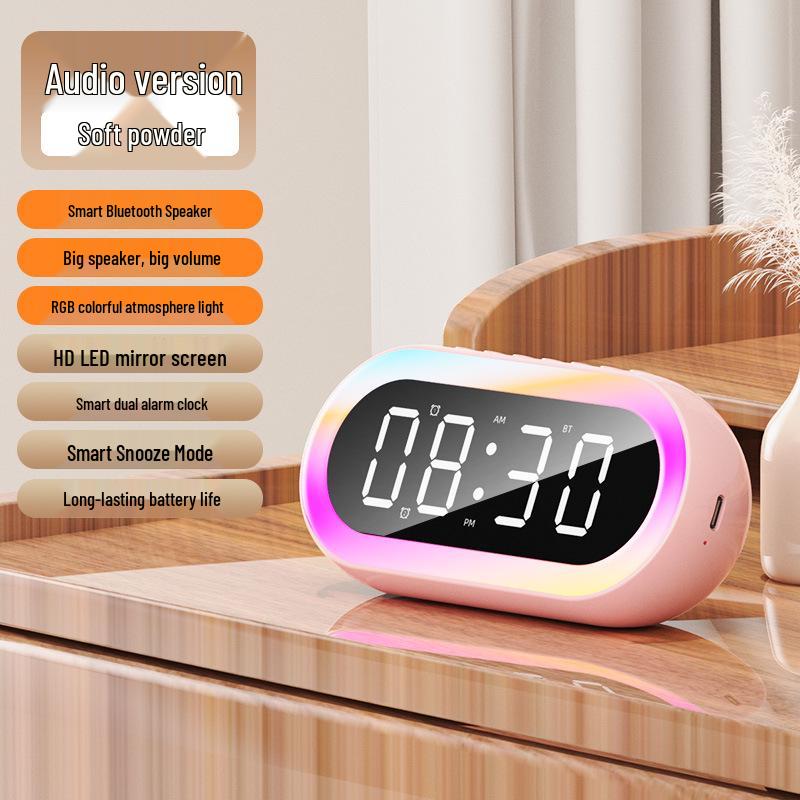 New Private Mold Bluetooth Speaker Alarm Clock with Mini Card Slot