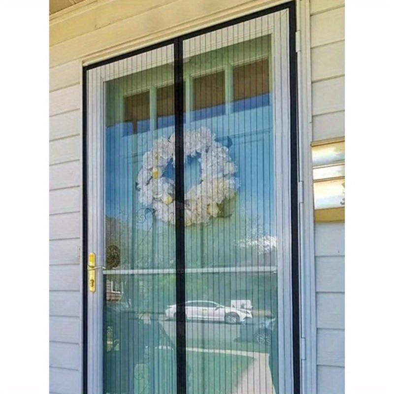Spring and Autumn Summer Door Curtains Black and White Simple Mosquito-Proof Door Curtain Screen Screen Door Screen Window Automatic Magnetic