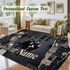 Crystal Velvet Square Rug Custom NameThe Cure Pattern Non Slip Home Floor Decor Rug