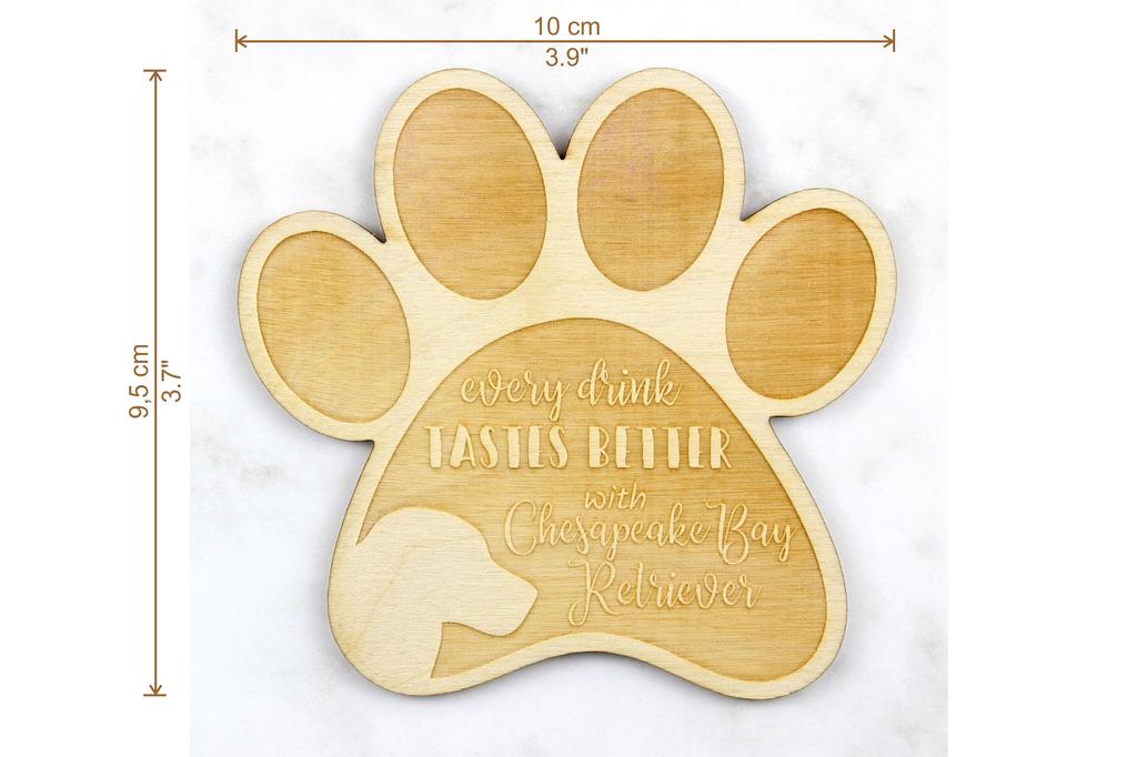 Chesapeake Bay Retriever, Chessie - Untersetzer, gravierter Untersetzer mit Hund, Geschenk für Hundeliebhaber von der Marke Art-Dog