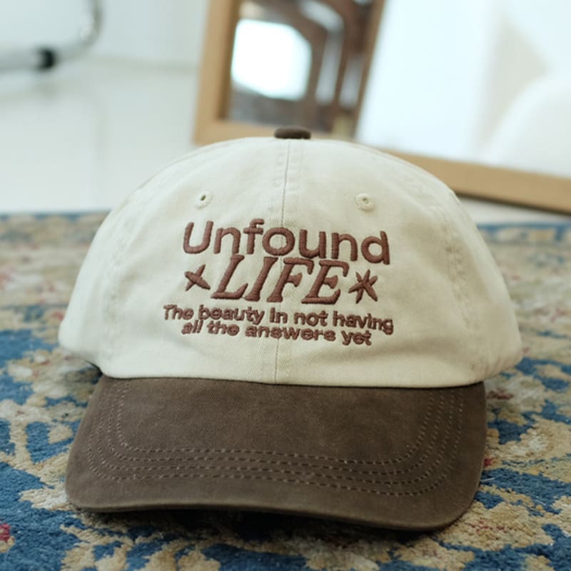 BALLOON FRIENDS MESSY ADVENTURE Unfound Life Two-Tone Washed Ball Cap Brown