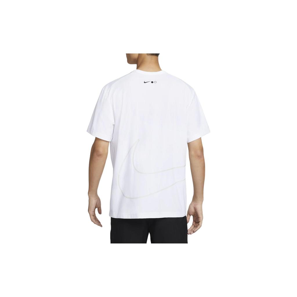 Nike T Shirts Men's White Crew Neck Moderate Straight Fit HF4635-100