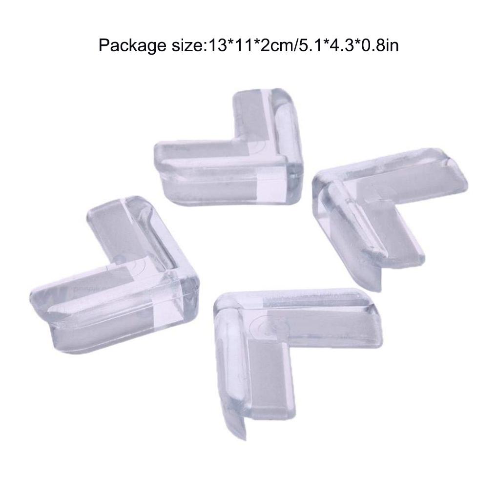 4 Pieces Self-Adhesive PVC Corner Guards Furniture Protector Toilet Window Pads Home Kitchen Children Accessories