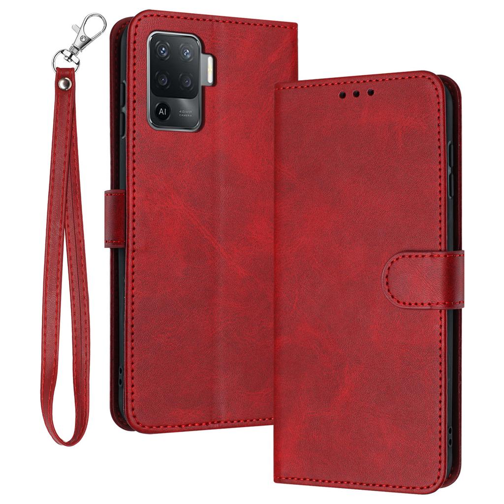 For Oppo F19 Pro/F19 Pro+ 5G/A94 5G/A94/Reno5 Lite/A95 5G/Reno6 Z/Reno5 Z/Reno5 F Case Leather Phone Wallet Cover