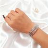 European & American Minimalist Multi-Layer Open Bracelet: Retro Cross-Design, Light Luxury, High-End Fashion Bangle for Women