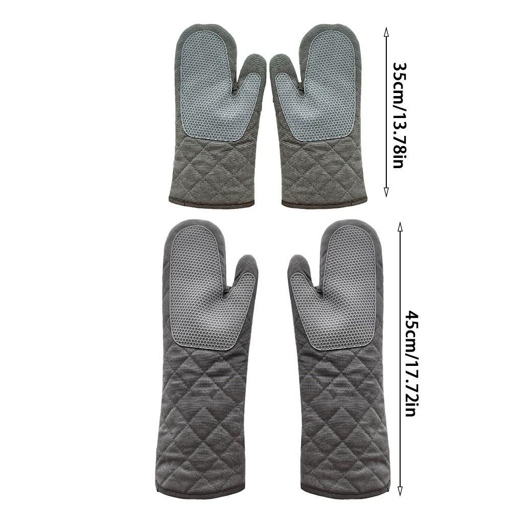 1 Pairs Silicone Oven Mitts Insulation Gloves  Kitchen Cooking Supplies Tools