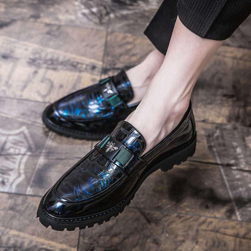 Leather Shoes Autumn Dress Casual Soft Sole Inner Height Increase Hair Stylist British Pointed Head Winter Velvet