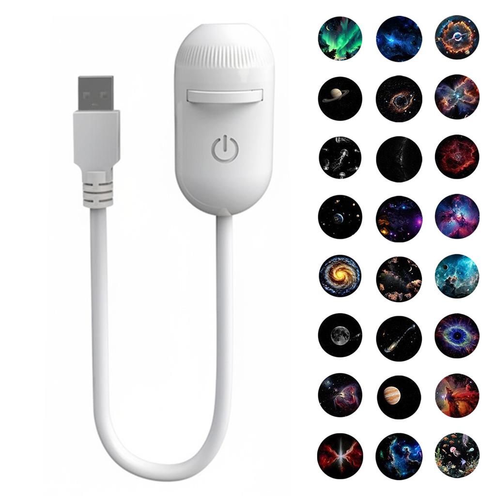 Mini Galaxy Star Projector Night Light Starry Sky Ambient Lamp USB Car Atmosphere Projector Light for Bedroom Sleep & Decoration