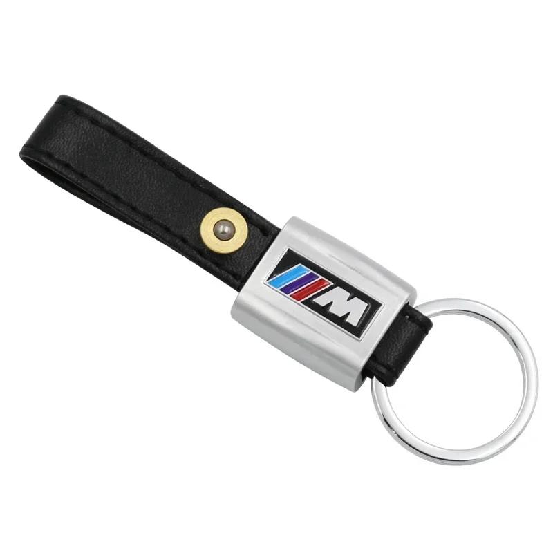 WKS5 Leather metal Car keychain key chain Car key ring For bmw M Sticker X1 X3 X4 X5 X6 X7 e46 e90 f20 e60 e39 f10 Car accessories
