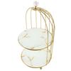 Gold Birdcage Cake Stand Wedding Cupcake Display Rack Iron Dessert Serving Tray Storage Shelf For Decoration Marble Vanity