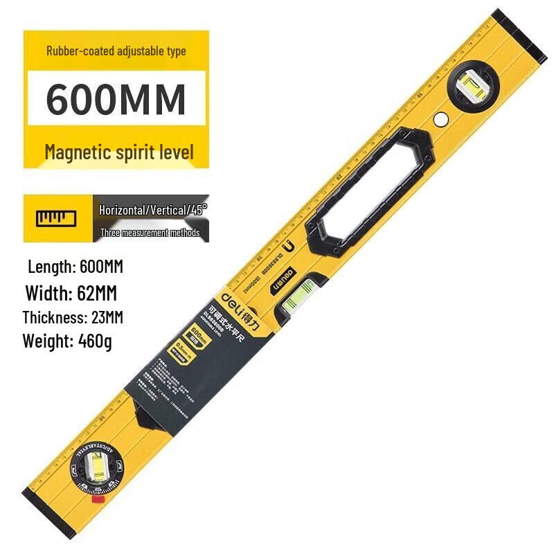Deli Outdoor Strong Magnetic Adjustable Aluminum Alloy Level