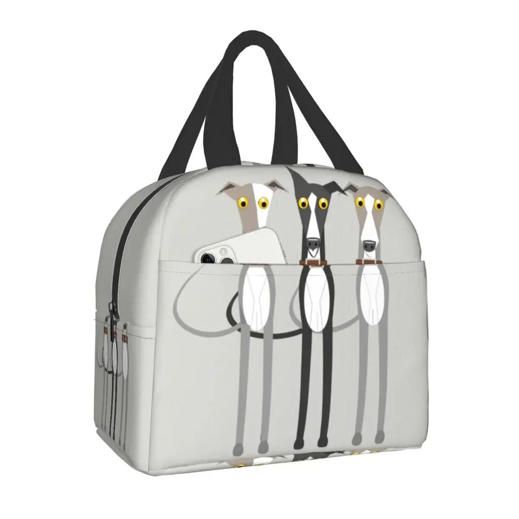 Luxury Pearl And Abalone Poodle Dog Insulated Lunch Bag for Women Resuable Pudel Caniche Cooler Thermal Bento Box Work School