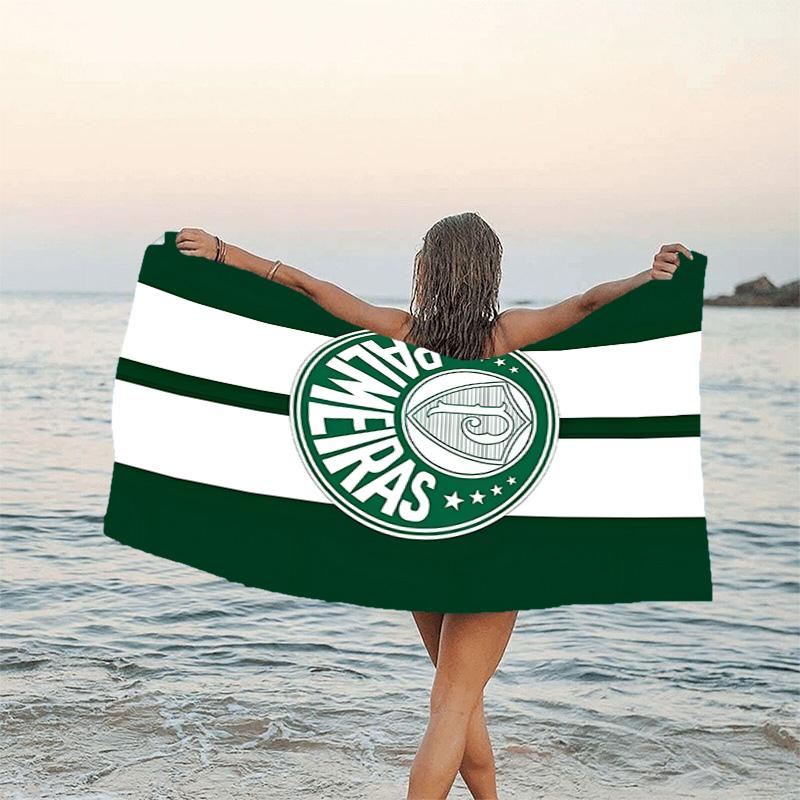 1 Stück Fußballmannschaft (30) Strandtuch, Strand- und Meeresufer-Schwimmbadausstattung, Modisches Muster, Rechteckig, Reiseutensilien