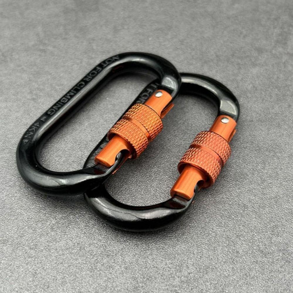Aluminum D Shape Key Hooks 3 Colors Outdoor Ascend Tool  Mountaineering Protective Equipment