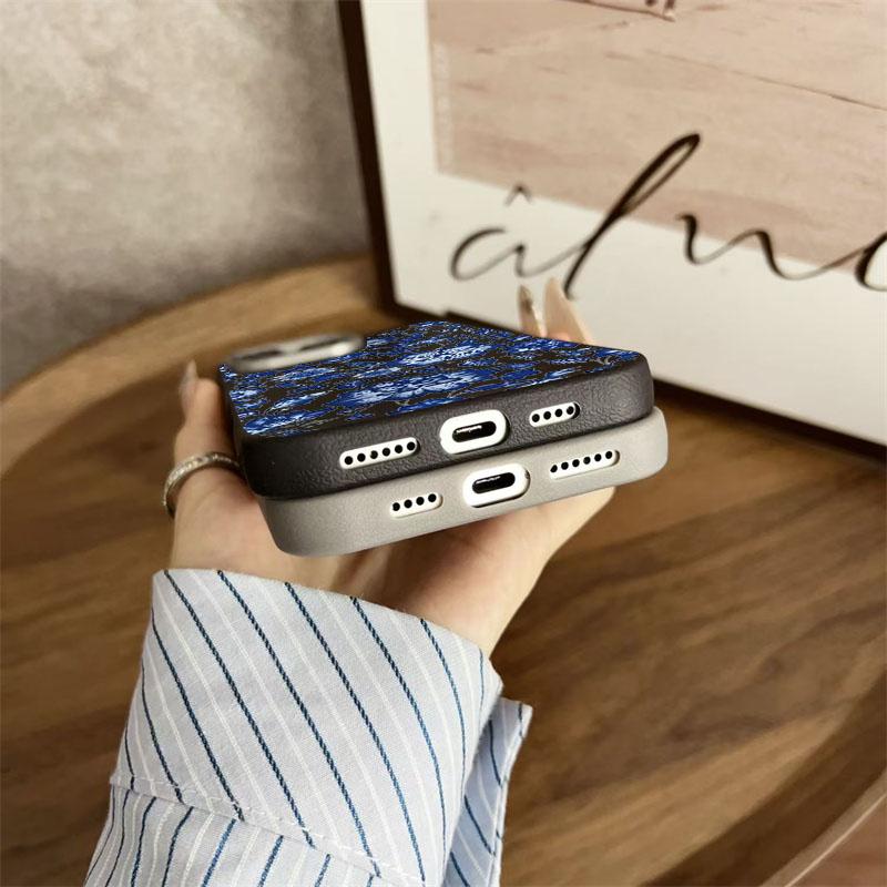Elegant Blue-and-White Porcelain TPU Phone Case For iPhone 16 15 14 13 12 11 17 Air Pro Max XS X XR 7 8 Plus 16E SE2 Soft Cover