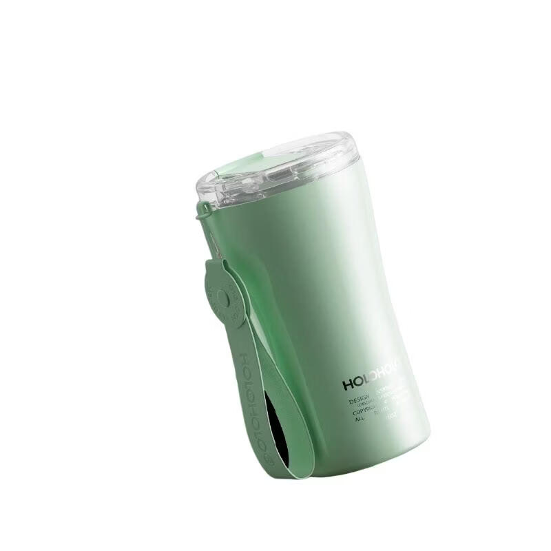 HOLOHOLO MS-01 Portable Insulated Stainless Steel Coffee Cup with Straw