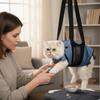 Breathable Mesh Cat Bath Fixing Bag Folding Comfortable Cat Grooming Bag Anti-scratch Soft Pet Carrier Sling Bag