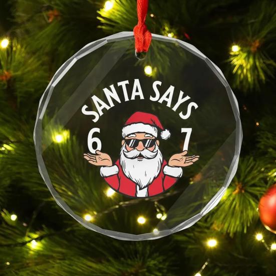 Santa říká šest sedm vánoční ozdoba vtipný 67 meme závěsná ozdoba vánoční vtipný dárek pro přátele rodinu