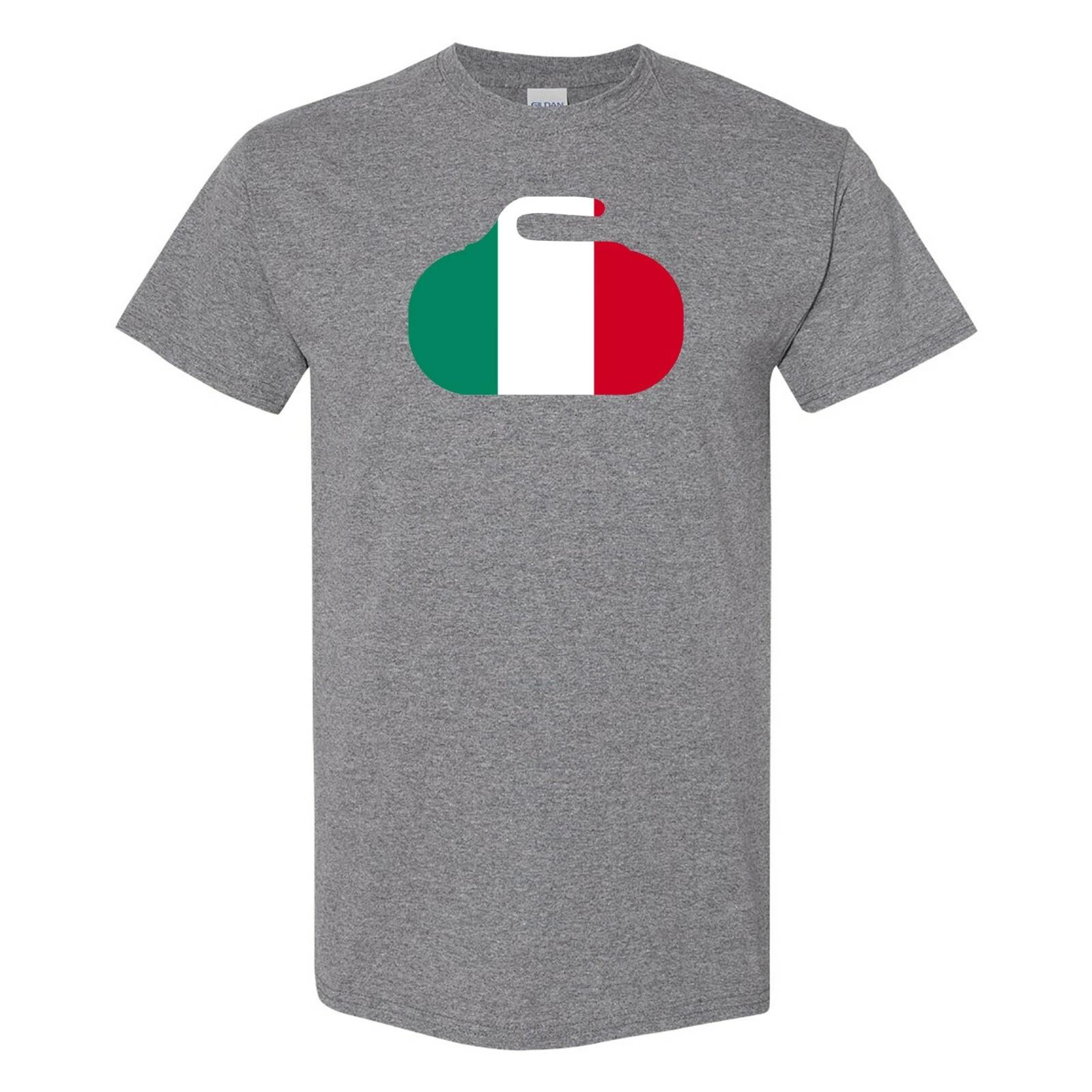 Italy Curling Stone - Winter Sports T Shirt - Graphite Heather 2XL