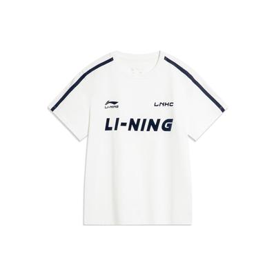 American Vintage Letter Logo Print Round Neck Soft Comfortable Short Sleeve T-Shirt Women T-Shirt Off-White AHSU712-1