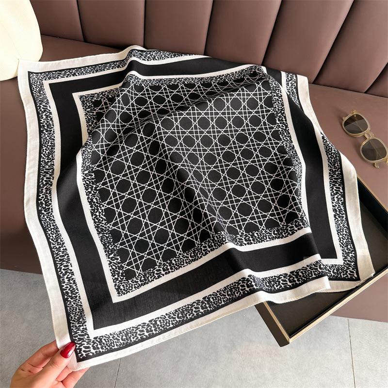 New Cashew Print Female Neck Scarf Cotton Linen Feeling Women Hair Scarves Foulard Head Band Shawls Wraps Neckerchief Bandana