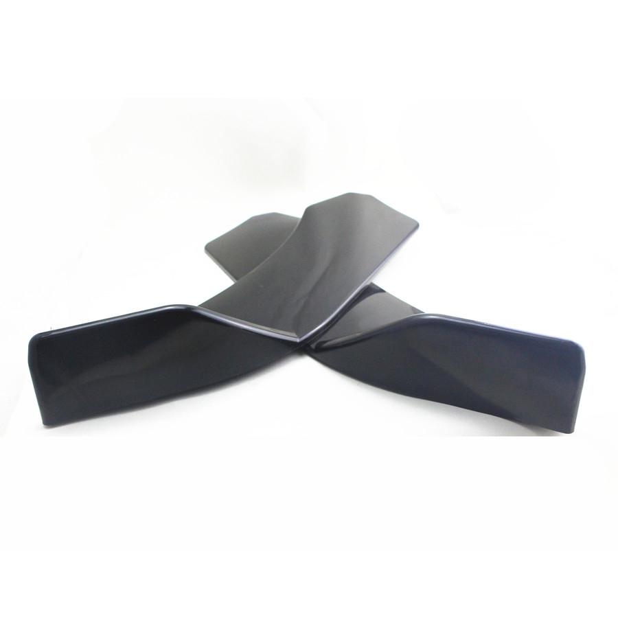New 2X Universal Front Bumper Splitter Lip Body Protector Diffuser Kit For Car Black