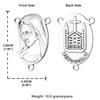 5 Stück Mittelstück Jungfrau Maria Unsere Liebe Frau von Medjugorje Medaille Rosenkranzmittelstück für Rosenkranz DIY Schmuckzubehör