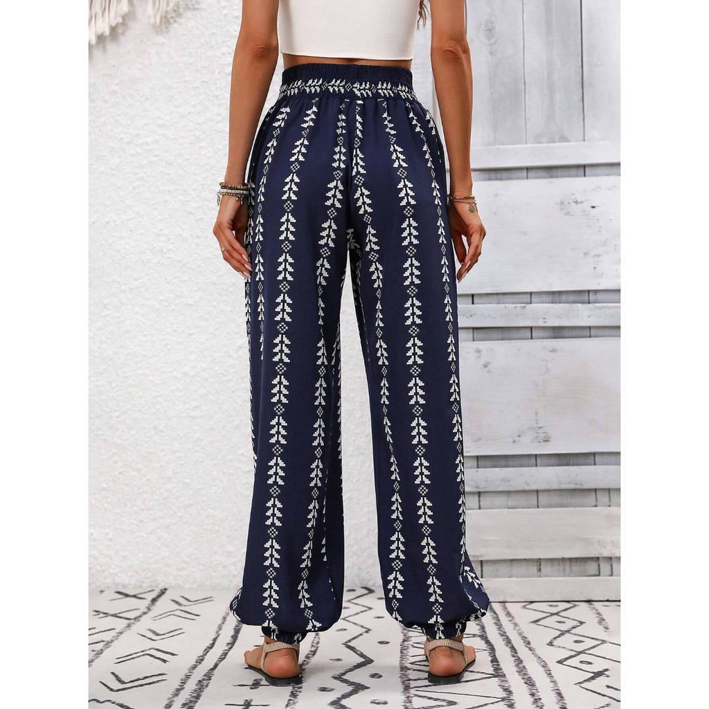 IHUASU Women's Spring Summer 100 Mesh Wide Leg Bloomers Casual Pants