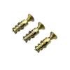 6x14mm Expansion Screws, Flat-Fit Countersunk Head for Cabinet Hinge Repair, Heavy-Duty Steel Wall Wood Expansion Screws, Strong Grip Thread Repair