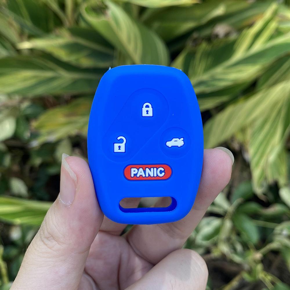 ZAD 9 color Silicone Key Case for Honda Accord CR-V Civic Insight Ridgeline 4 Buttons 3 Button+Panic New Holder Cover