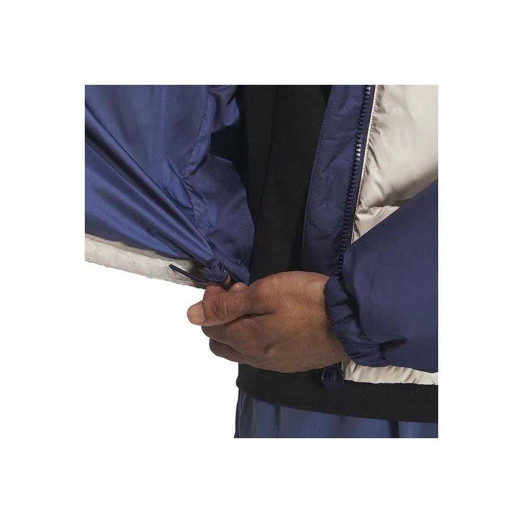 Adidas Originals Colorblock Casual Hooded Down Jacket Men Outerwear Indigo IU4778