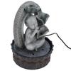 LED Resin Buddha Tabletop Waterfall Fountain Relaxing Indoor Decoration for Home OfficeUS Plug 110V