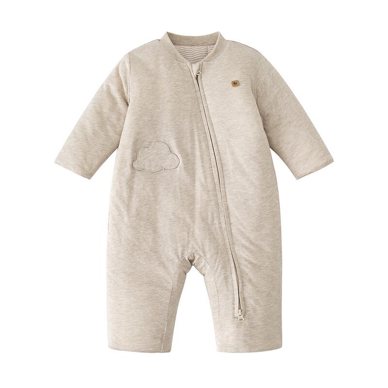 minibala Bamboo Cotton Quilted Baby Romper - Winter Warmth